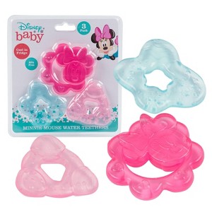 Disney Baby Minnie Mouse 3 Pack Pink & Blue Water Teether - 1 of 1