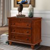 3-Drawer Dresser, Retro Wood Storage Cabinet, End Table with Pull Out Tray - ModernLuxe - 2 of 4