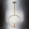 Urban Ambiance Luxury Modern Farmhouse Indoor Pendant,  15-1/2''H x 1-3/8"W x 15''D,  Aged Bronze Finish, UHP4486 - 4 of 4