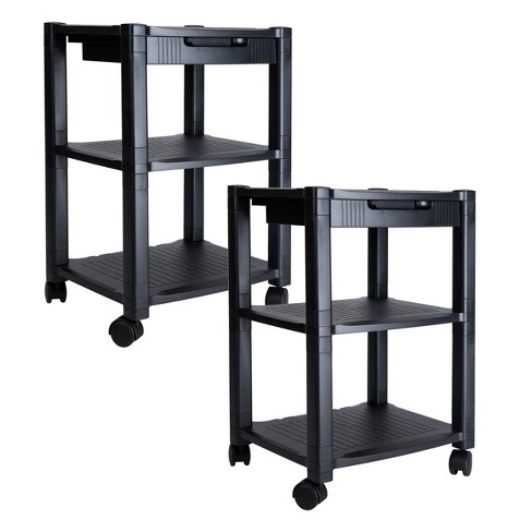 Mind Reader 4-Drawer Storage Cart, Black