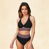 Women's Vibrant Multicolor Striped Monokini Swimsuit - Cupshe - 2 of 4