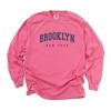 Simply Sage Market Women's Brooklyn New York Long Sleeve Garment Dyed Tee - 2 of 4