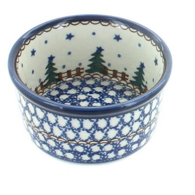 Blue Rose Polish Pottery Rustic Pines Small Deep Ramekin