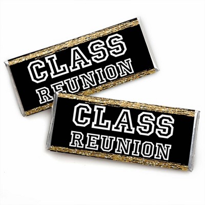 Big Dot of Happiness Reunited - Candy Bar Wrapper School Class Reunion Party Favors - Set of 24