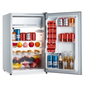 4.4 Cu. Ft Mini Fridge with Freezer - Adjustable Glass Shelves, Crisper Drawer, Single Door Design, Ideal for Dorms, Offices, and Small Spaces - 1 of 4