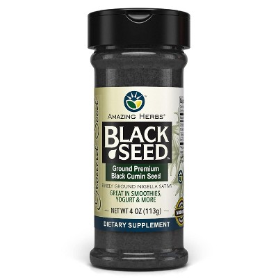 Amazing Herbs Ground Premium Black Cumin Seed 4 Oz