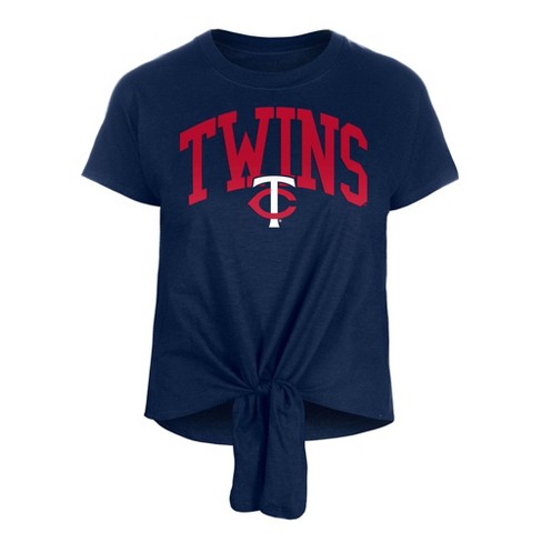 MLB Minnesota Twins Women's Front Knot T-Shirt - S