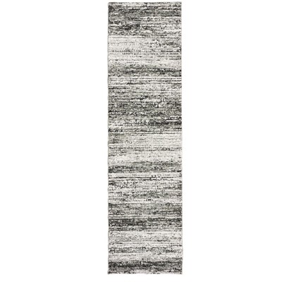 Oriental Weavers Atlas 8037G Ash/ Charcoal Indoor Area Rug - 2'6" x 12'