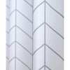 Kate Aurora Modern Simplicity Medium Weight Herringbone Gray & White Water Resistant Fabric Shower Curtain - 70 in. Long - 2 of 4