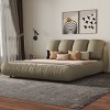Luxury Bed Frame Queen Size,Upholstered Headboard Velvet,Queen Size Luxury Velvet Upholstered Bed With Oversized Padded Backrest -Cuddlewood - 2 of 4