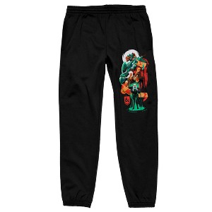 Dungeons & Dragons Four Characters Men's Black Graphic Jogger Pants - 1 of 1