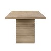95" Dining Table, Contemporary Industrial Design, Robust Double Pedestal, Solid and Engineered Wood-- Frevyn - 4 of 4