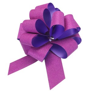 Unique Bargains Sparkly Large Pull Bow Glitter Gift Wrapping Ribbon for Wedding 10 Pcs - 1 of 4