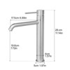 Grungis Tall Single Hole Bathroom Sink Faucet,Stainless Steel Single Handle Bathroom Faucets for Home Sinks - 3 of 4