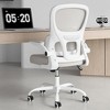 Infurnic Task and Office Chairs, Ergonomic Office Chair with Adjustable Lumbar Support and Armrests, for Home and Office, Gray, 25.59"*25"*40" - 2 of 4