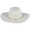 David & Young Women's Faux Suede Fedora Hat with Gold Hatband - 3 of 3