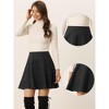 INSPIRE CHIC Women's Basic Faux Suede Flared Casual Mini Skater Skirt - 2 of 4