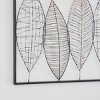 Metal Leaf Wall Decor with Black Frame Black - Olivia & May: Iron Artwork, Nature Inspired, Indoor Display - 3 of 4