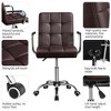 Yaheetech Modern Office Chair Height Adjustable Swivel Chair Mid Back PU Leather Chair - 4 of 4