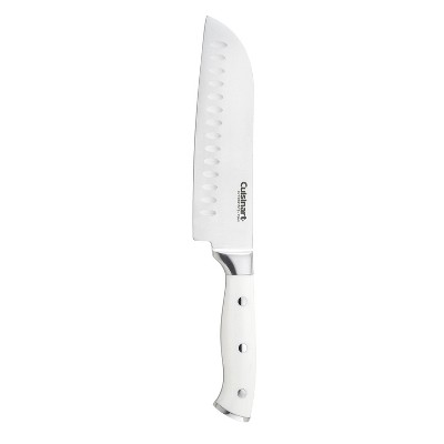Cuisinart Classic 15pc White Triple Rivet Knife Block Set - High Carbon Stainless Steel, Ergonomic Handle