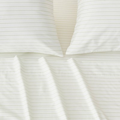 Pinstripe Microfiber Solid Sheet Set - Isla Jade