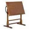 36" Canvas & Color Retro Wood Table Rustic Oak - Studio Designs: Adjustable, for Crafts & Office - 3 of 4