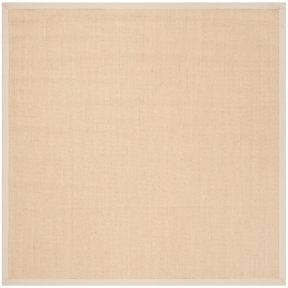 6'x6' Square Tameka Solid Accent Rug Natural/Ivory Square - Safavieh