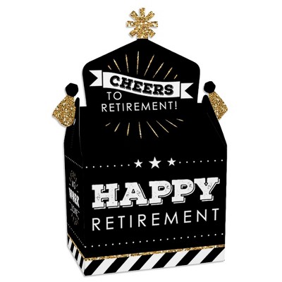 Big Dot of Happiness Happy Retirement - Treat Box Party Favors - Retirement Party Goodie Gable Boxes - Set of 12