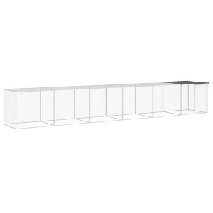 vidaXL Chicken Cage with Roof in Anthracite - Galvanized Steel Construction with Mesh Design for Ventilation and Lockable Door for Convenience - 1 of 4