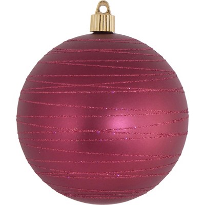 Christmas by Krebs 4ct Bayberry and Burgundy Tangled Shatterproof Matte Christmas Ball Ornaments 4.75" (120mm)