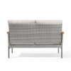 SONGMICS HOME Sencillo Collection - Loveseat, 2-Seat Sofa, Lounge Chair, Patio Seat, with Faux Wood Armrests,Gray and Beige - 3 of 4