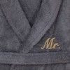Linum Home Textiles 100% Turkish Cotton Embroidered ''Mr.'' Terry Bathrobe - 3 of 3