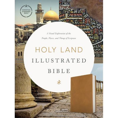  CSB Holy Land Illustrated Bible, Ginger Leathertouch - by  Csb Bibles by Holman (Leather Bound) 