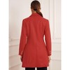 Allegra K Women's Winter Overcoat Notch Lapel Double Breasted Coats - 3 of 4