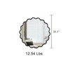 FONTOI Wavy Wall Mirror, 31"*31" Round Mirror Wall Decor for Bathroom Bedroom Living Room Cloakroom Entryway, Black, 31"*1.8"*31" - 3 of 4
