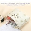Unique Bargains Women's Zipper Floral Makeup Bags and Organizers White - 3 of 4