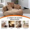 MOONMISS Chenille High-Density Foam Soft Bean bag Chair with 3 Pillows and Wide Backrest - 4 of 4