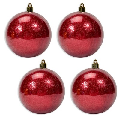 Christmas By Krebs - Plastic Shatterproof Ornament Decoration - Red ...