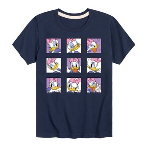 Girls' - Disney - Daisy Emotions Grid Short Sleeve Graphic T-Shirt - 1 of 4