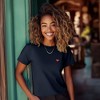 Dalix Pixel Heart Embroidered Lightweight Relaxed Jersey Tee Summer Cute Love Womens - 3 of 4