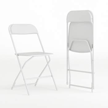 Flash Furniture Hercules Series Plastic Folding Chair - 2 Pack 650LB Weight Capacity