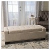 Explorer Storage Ottoman - Wheat - Christopher Knight Home: Upholstered Bench, Hardwood Frame, No Assembly Required - 4 of 4