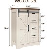 Dcolora Bathroom Storage Cabinet, Bathroom Cabinet with 4 Drawers and Sliding Door - 2 of 4
