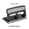MyOfficeInnovations One-Touch 26614 Heavy-Duty 3-Hole Punch 30-Sheet Capacity Black 884279 - 2 of 4
