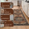 Vintage Area Rug Washable Medallion Floor Mats, Non-Slip Oriental Distressed Accent Rug, Non-Shedding Low Pile Indoor Carpet, Easy Cleaning - 4 of 4