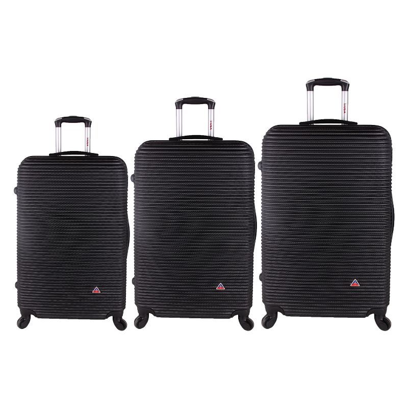 InUSA Royal 3pc Lightweight Hardside Checked Spinner Luggage Set, 1 of 6