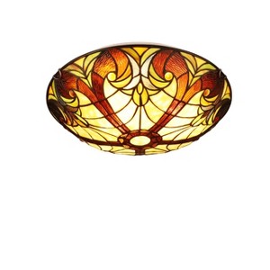 Chloe Lighting Liason Victorian-Style 3-Light Ceiling Flush-Mount 16" Wide - 1 of 4