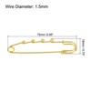 Unique Bargains Metal Decorative DIY Women's Clothing Dress 4 Holes Sewing Brooch Pins 10 Pcs - 2 of 4