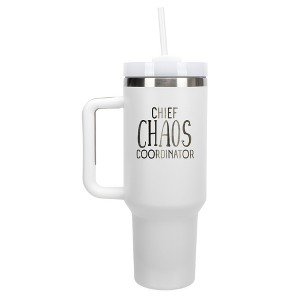 Elanze Designs Chief Chaos Coordinator 40 oz. Stainless Steel, Large Water Bottle Coffee Mug, Spill & Leak Resistant, Thermal Travel Tumbler with - 1 of 1