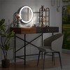 41"W Makeup Vanity Table Dressing Table with 3-Mode Lighted Mirror, Wireless Charging Station, USB Port, Drawer and Storage Rack-ModernLuxe - image 2 of 4